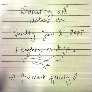 Donating all clothes by the end of the week Sunday 6/8 before I move ❤️